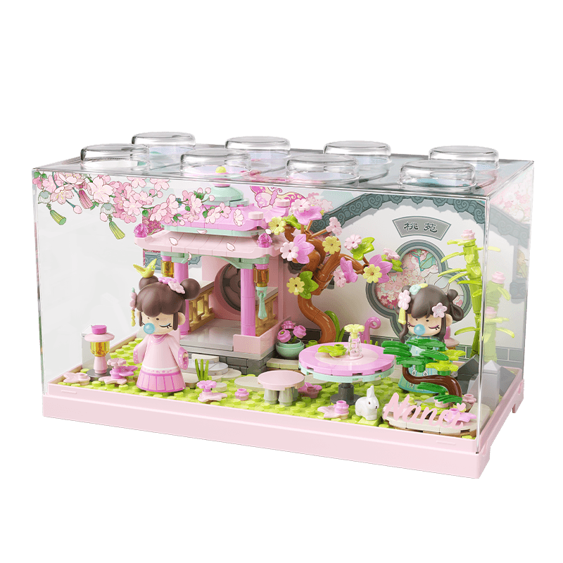 Klocki konstrukcyjne – zestaw kreatywnyw: Nanci – Wiosenna Bryza w Brzoskwiniowym Ogrodzie Kwitnących Drzew