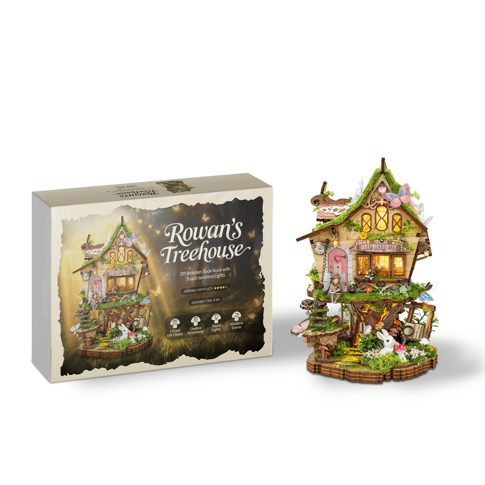Miniaturowy Domek DIY: Domek na drzewie Rowana (Puzzle 3D)