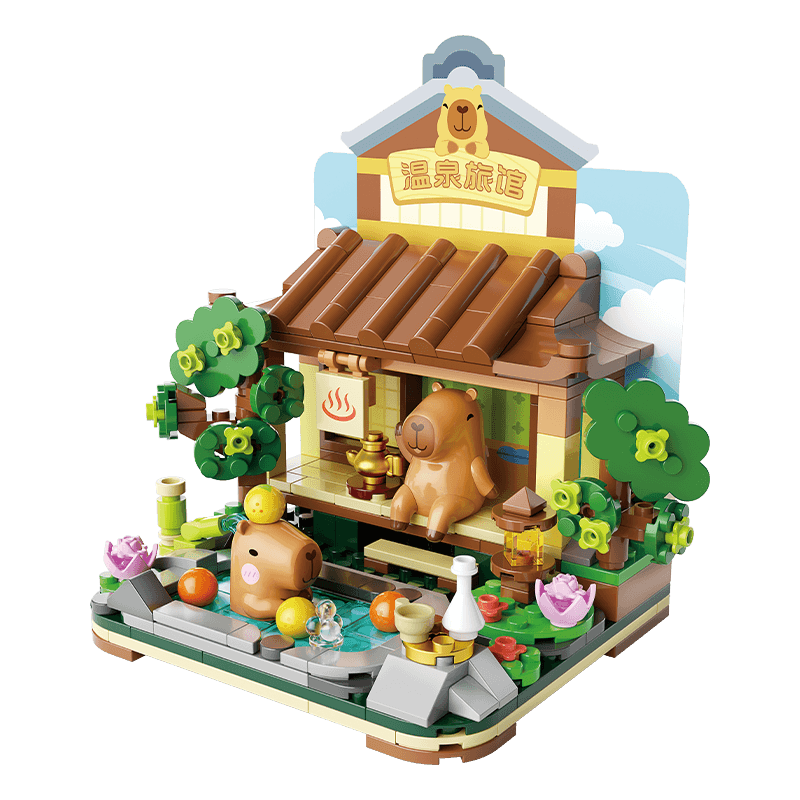 Klocki konstrukcyjne – zestaw kreatywnyw: Kapibara – relaksujące gorące źródła